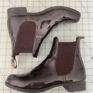 Ovation Womens Finalist Patent Jod Boots Brown 7.5